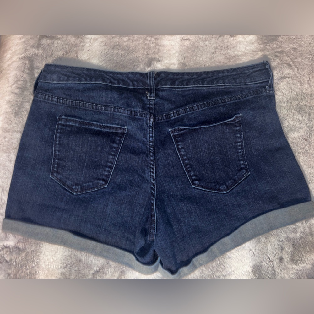 Universal Thread Dark Blue Jean Shorts with rolled hem - Picture 3 of 3